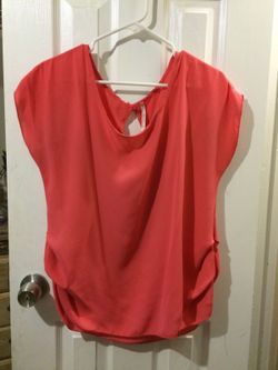 Coral Chiffon Top