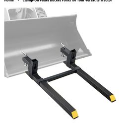 🔥 Clamp‑On Pallet Forks w/ Adjustable Stabilizer Bar — Model TF1‑66‑4000G 🔥