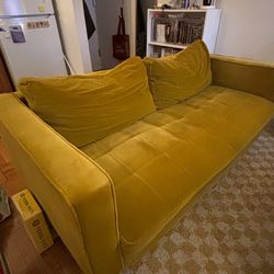 Article Yarrow Yellow Loveseat (Discontinued)