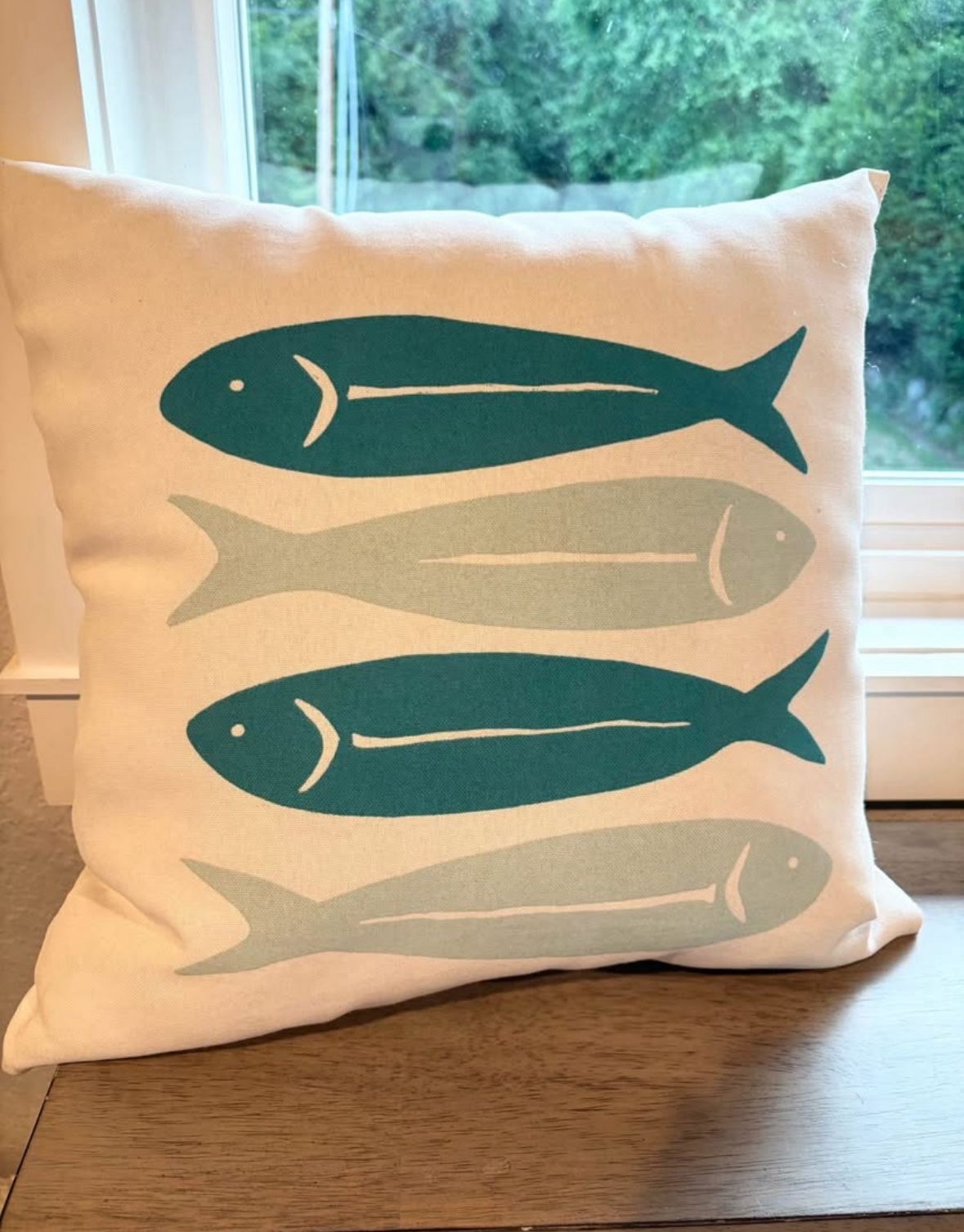 Outdoor Lake / Nautical Theme Patio Pillow with removable cover - from At Home