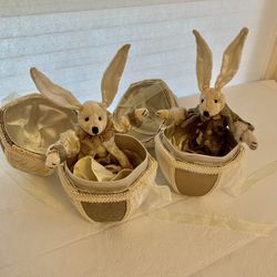 Bunny Rabbit Couple In Easter Eggs: Boyd’s Bendable Plush