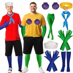 Barnacle Boy & Mermaid Man Sponge Bob Couples Costume Adult One Size Halloween Birthday Party