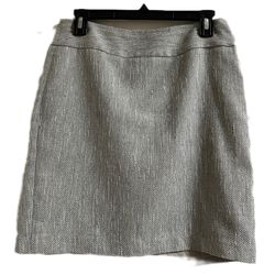 The Limited Light Gray Pencil Skirt – Subtle Shimmer, Size 4 (Fits Like 6/8)