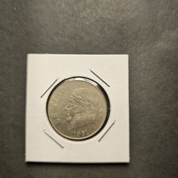 1981 Mexico Un Peso Coin Jose Maria Morelos