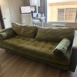 Green Velvet couch 