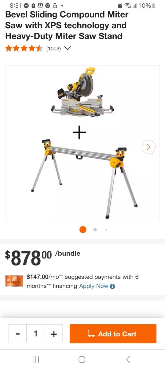 Dewalt Chop Saw And Dewalt Stand