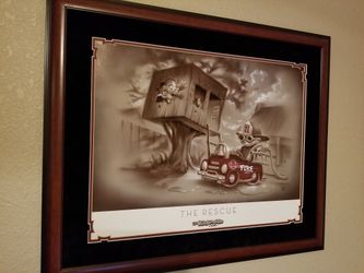 Framed art by Noah the kid in me "the rescue"