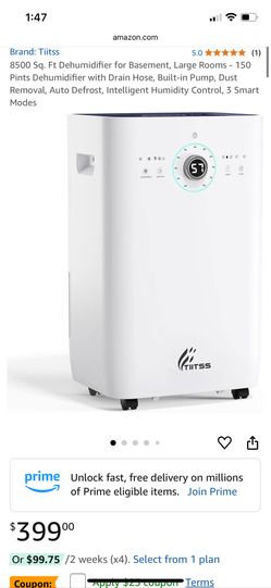 8500 Sq. Ft Dehumidifier <New in The Box>