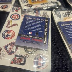 Lot of (5) Unopened 2K OPENING DAY Baseball Cards & Card and Photo Holder