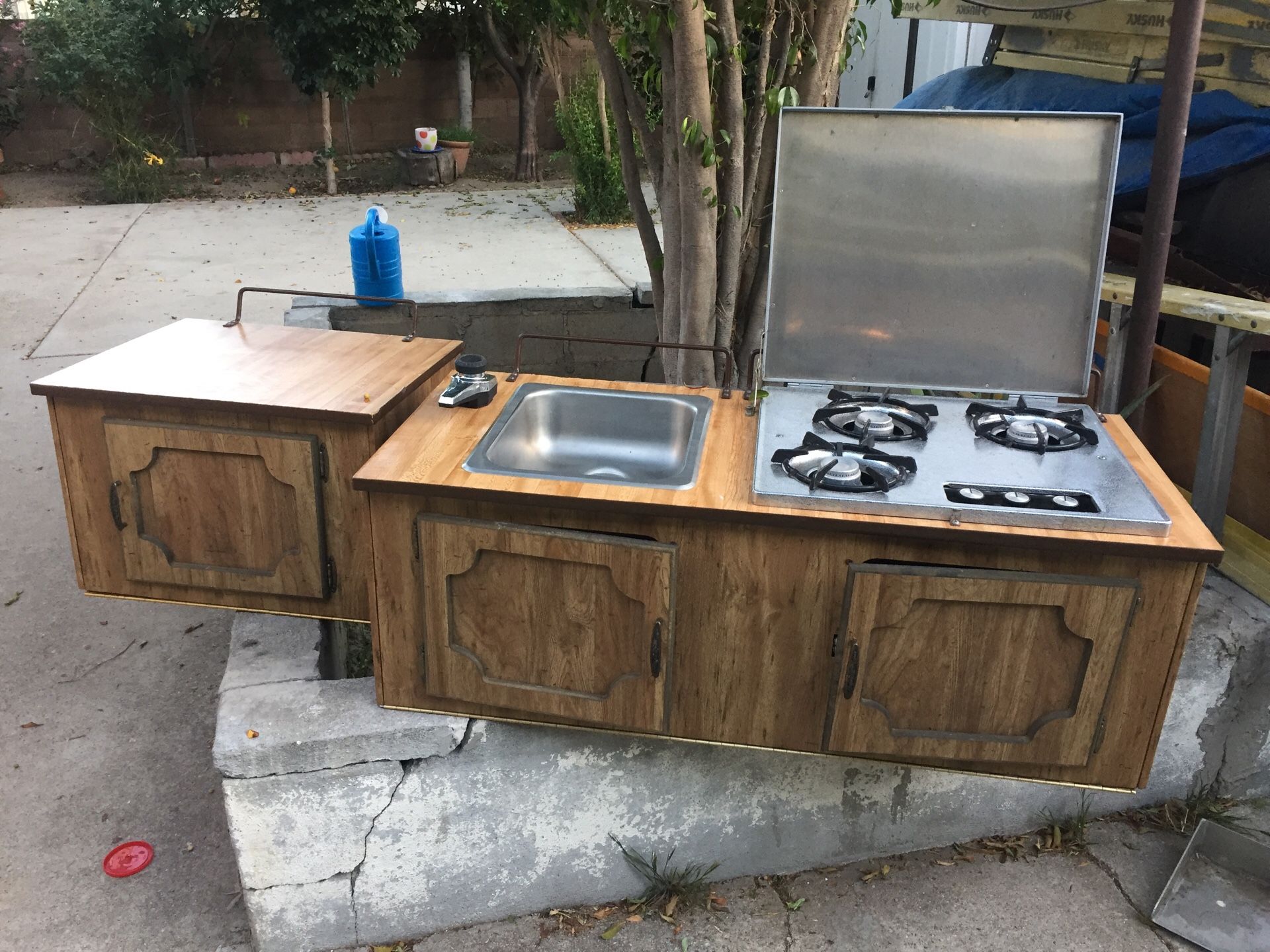 Sink and propane stove