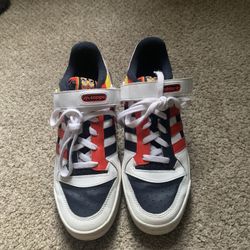 Adidas Forum Low Multicolor – Men’s Size 10.5 Red White Navy Sneakers 