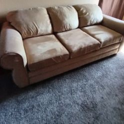 Microfiber Couch In Very Good Condition 