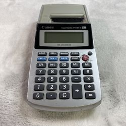 Canon Calculator Palm Printer WORKS   P1-DHV  Tax & Business No AC Adapter