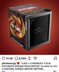 Spider-Man g fuel mini fridge