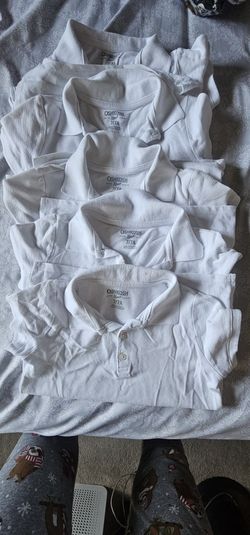 polo collar girls white shirt size 7 pack of 5