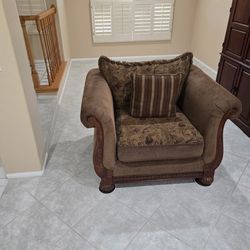 Couch and chair and coffee table