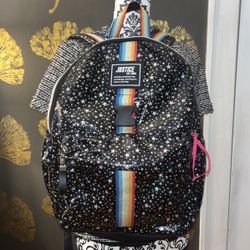 Justice Black Starry Backpack 