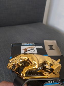 Gold Jaguar Emblem Phone Holder