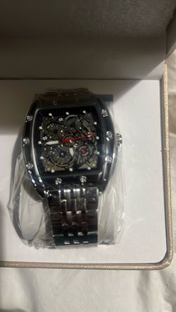 Skeleton Automatic Watch with Steel Bracelet