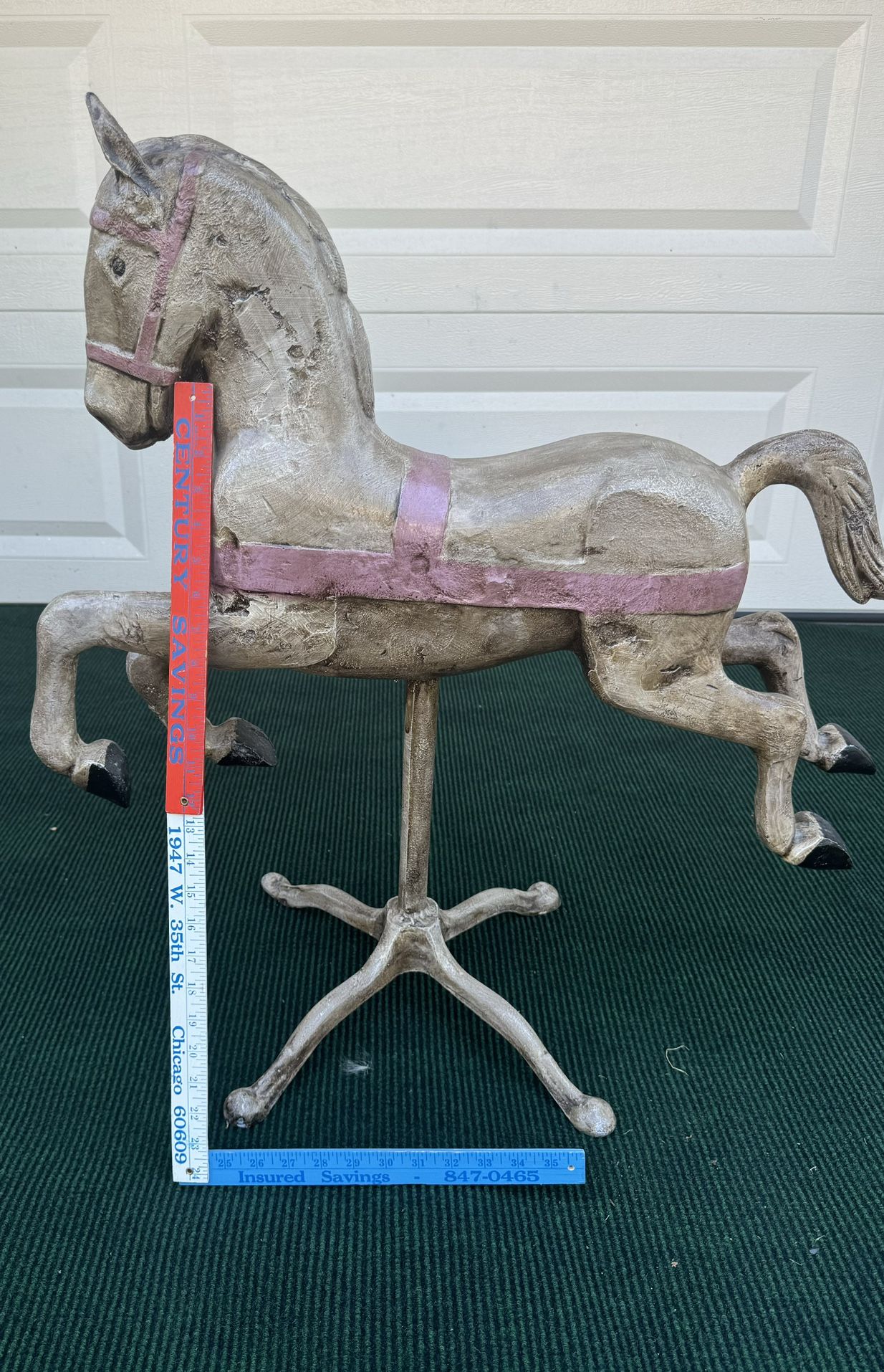 Metal Horse On Stand