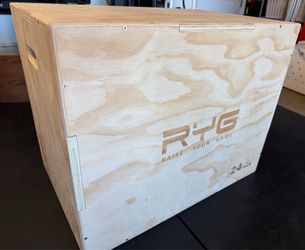 RYG 3-in-1 Wooden Plyometric Jump Box – 20”/24”/30” – Like New