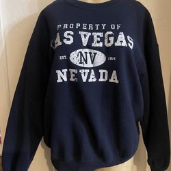 Gildan Women's Navy and White Seater Size X-large 