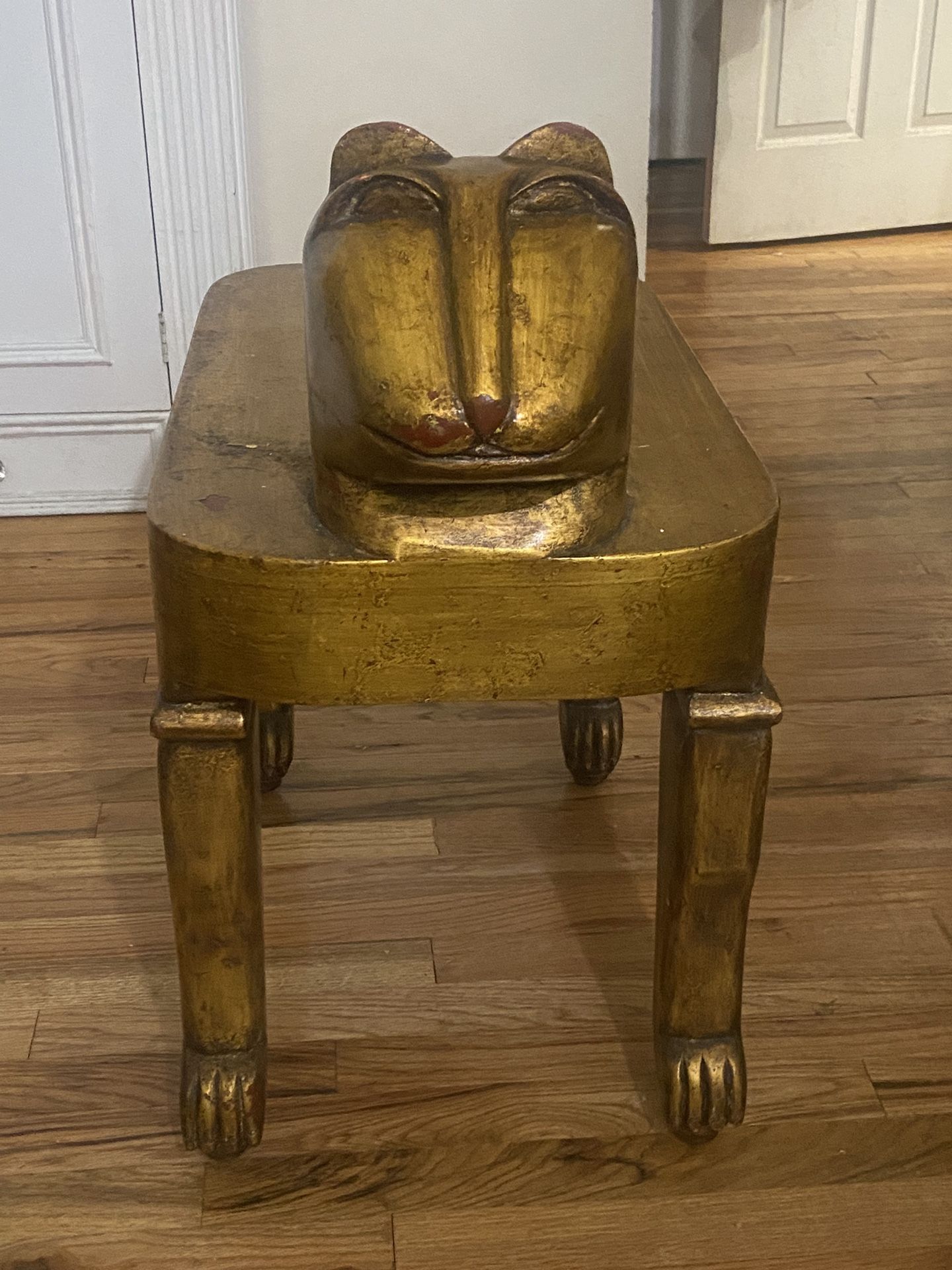 Carved & Gilt Wood Jaguar Table by Diseno Caaesa