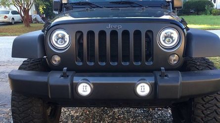 Jeep Wrangler LED Headlights with DRL Halo and Blinker