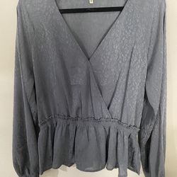 Jane & Hudson Beautiful Peplum Top/Blouse Sz.XL with snap PTP=24