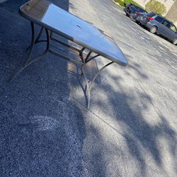 Patio Glass Top Table