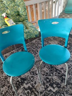2 Aqua Color Chairs