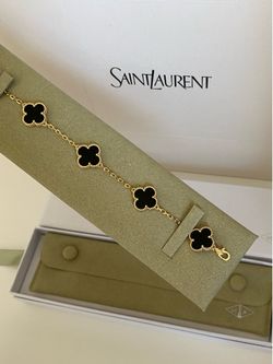 Vintage VCA yellow gold Onyx bracelet