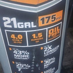 21gal 175 Psi McGraw Air Compressor it's Used