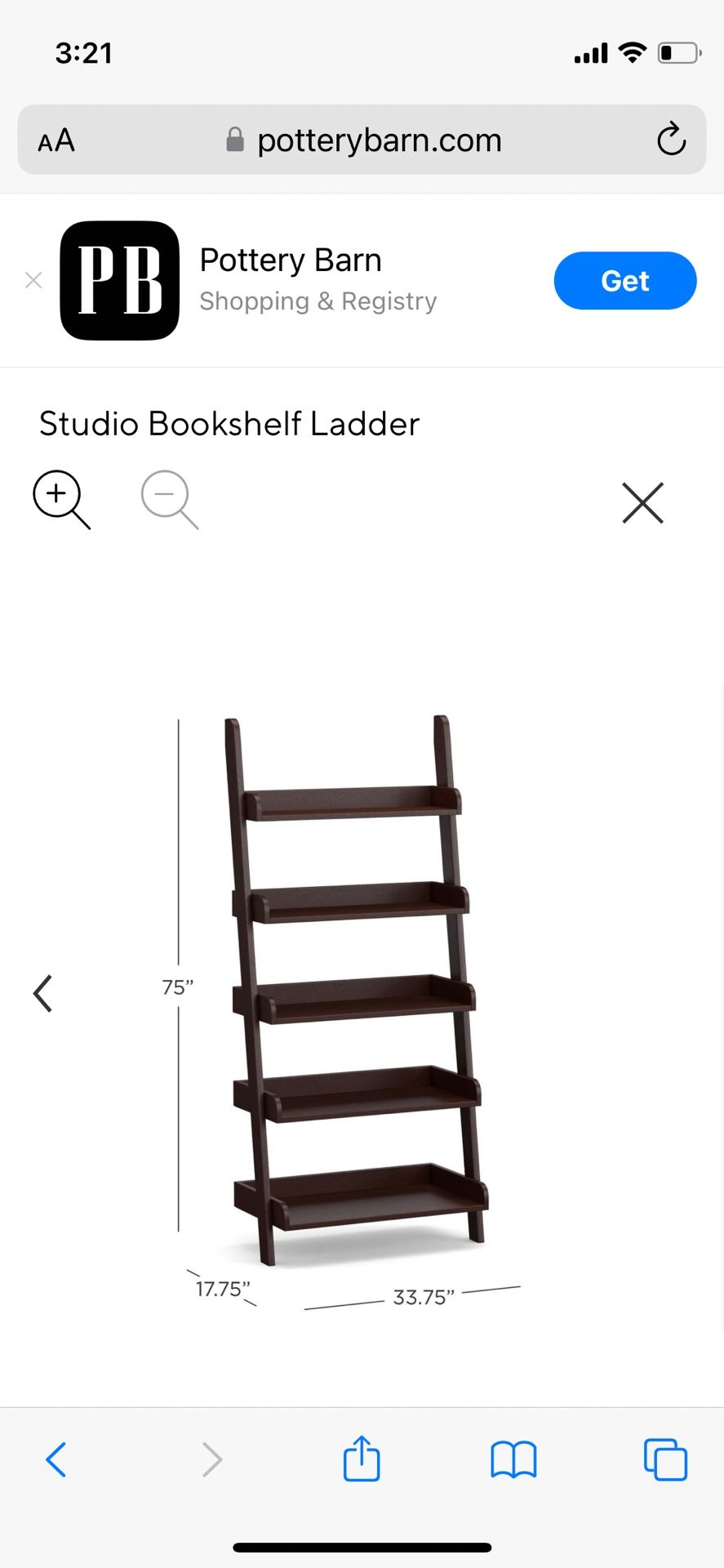 Pottery Barn Ladder Shelf