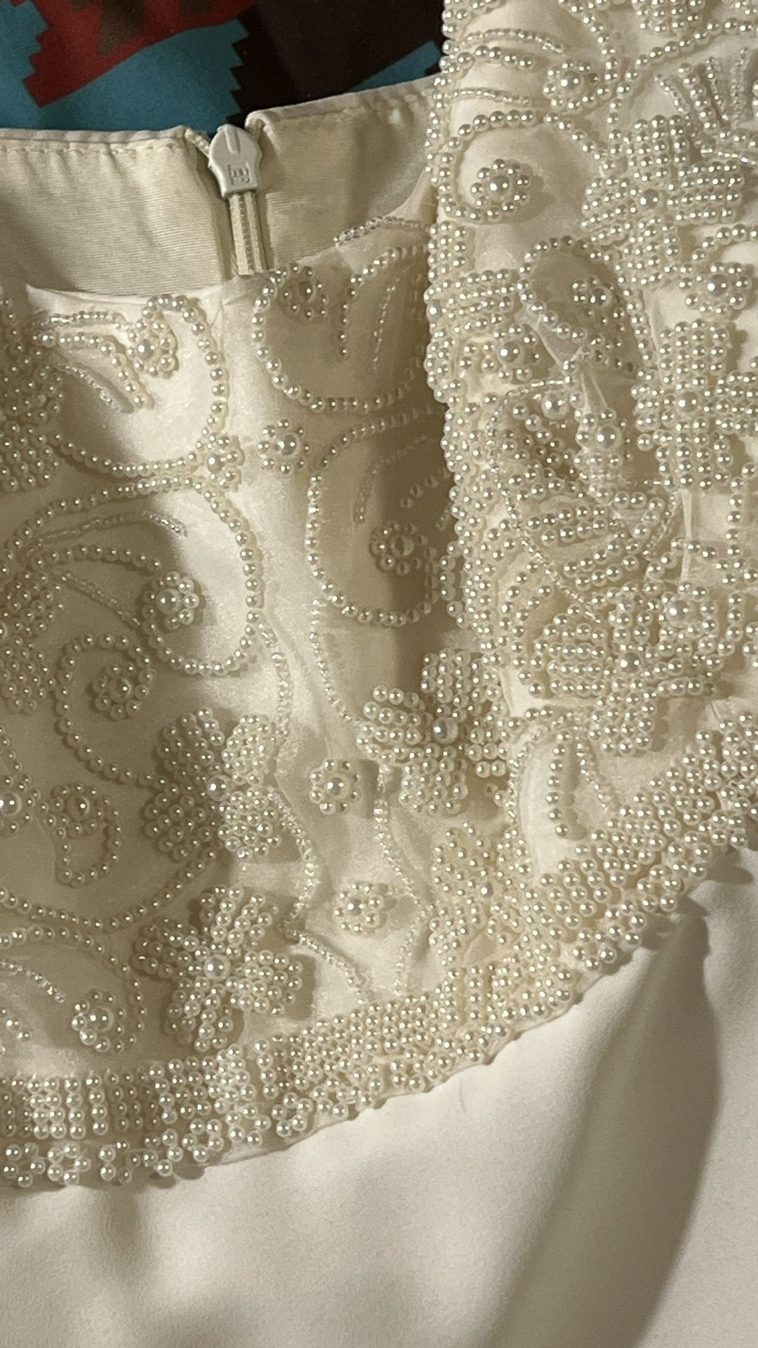 Size 13/14 Cream Colored Beaded Dress