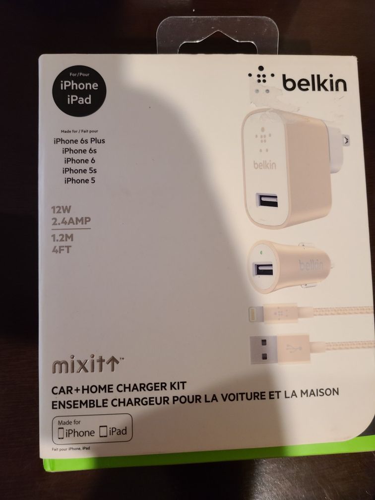 BELKIN CAR + HOME CHARGER ASKING $15