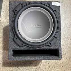 Car Audio Single 12” Kenwood Exception Reference Speaker In Ported Car Speaker Box 