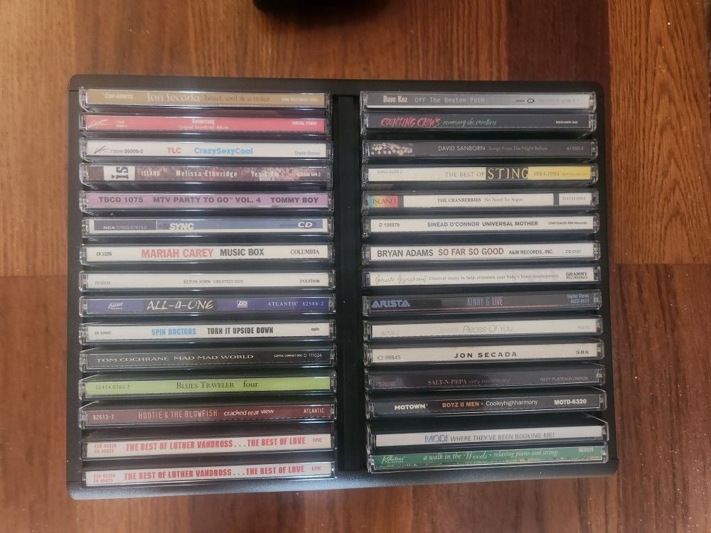 30 Music CD's, 1980's-1990's w/ case