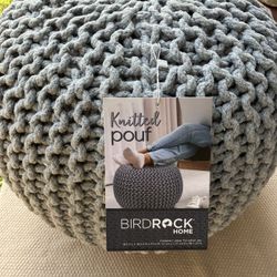 New  Birdrock  Knitted Poof Stool/ Foot rest 