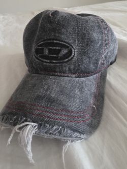 Diesel C-Seymon distressed denim baseball cap 