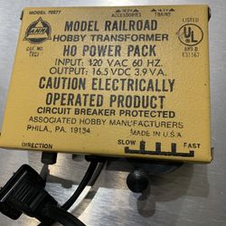 AHM Model 70203 Thunder Line Power Pack Transformer HO Scale Model Train 