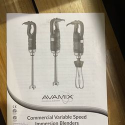 Commercial Immersiont Blender w/ 10” Whisk AvaMix 928IBHDW10