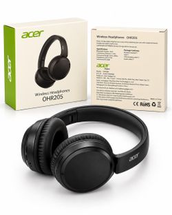 Acer OHR205 Wireless Bluetooth Headphones – Black, Foldable