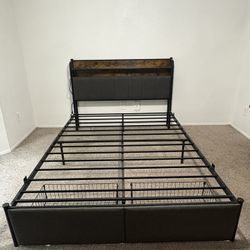 Zevemomo LED Queen Bed Frame