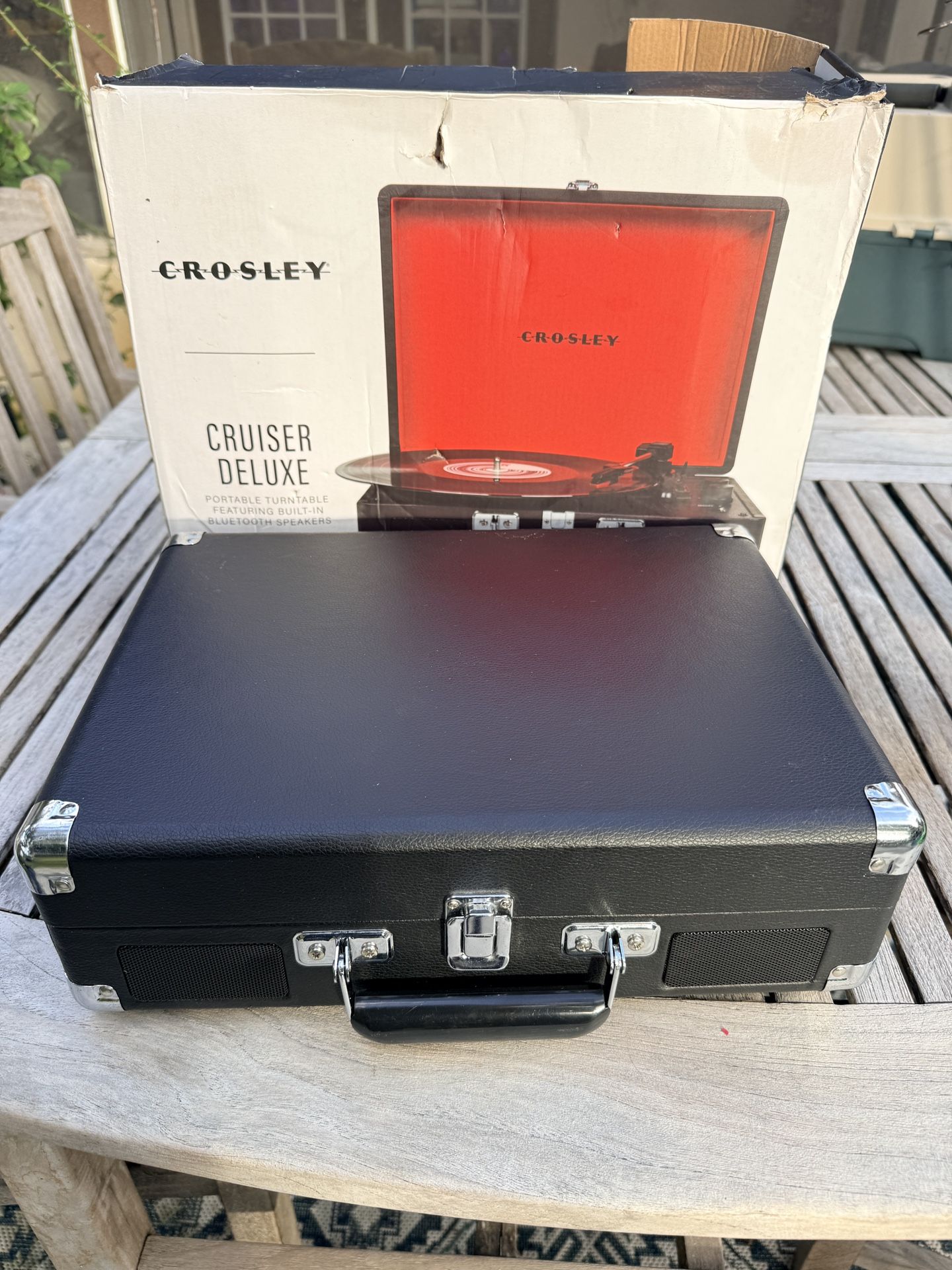 π΅ Crosley Cruiser Deluxe Portable Turntable β Bluetooth Vinyl Record Player