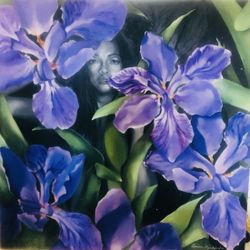 Original artwork by Lauren Mendelsohn Bass acrylic on canvas, "FIND ME"