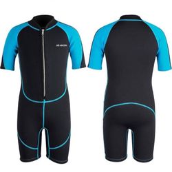 Seaskin Kids Wetsuit for Boys Girls Size: 12, 2mm Front Zipper Shorty Wetsuits, 3mm Back Zip Full Wetsuit, Neoprene Thermal Swimsuits for Diving Surfi