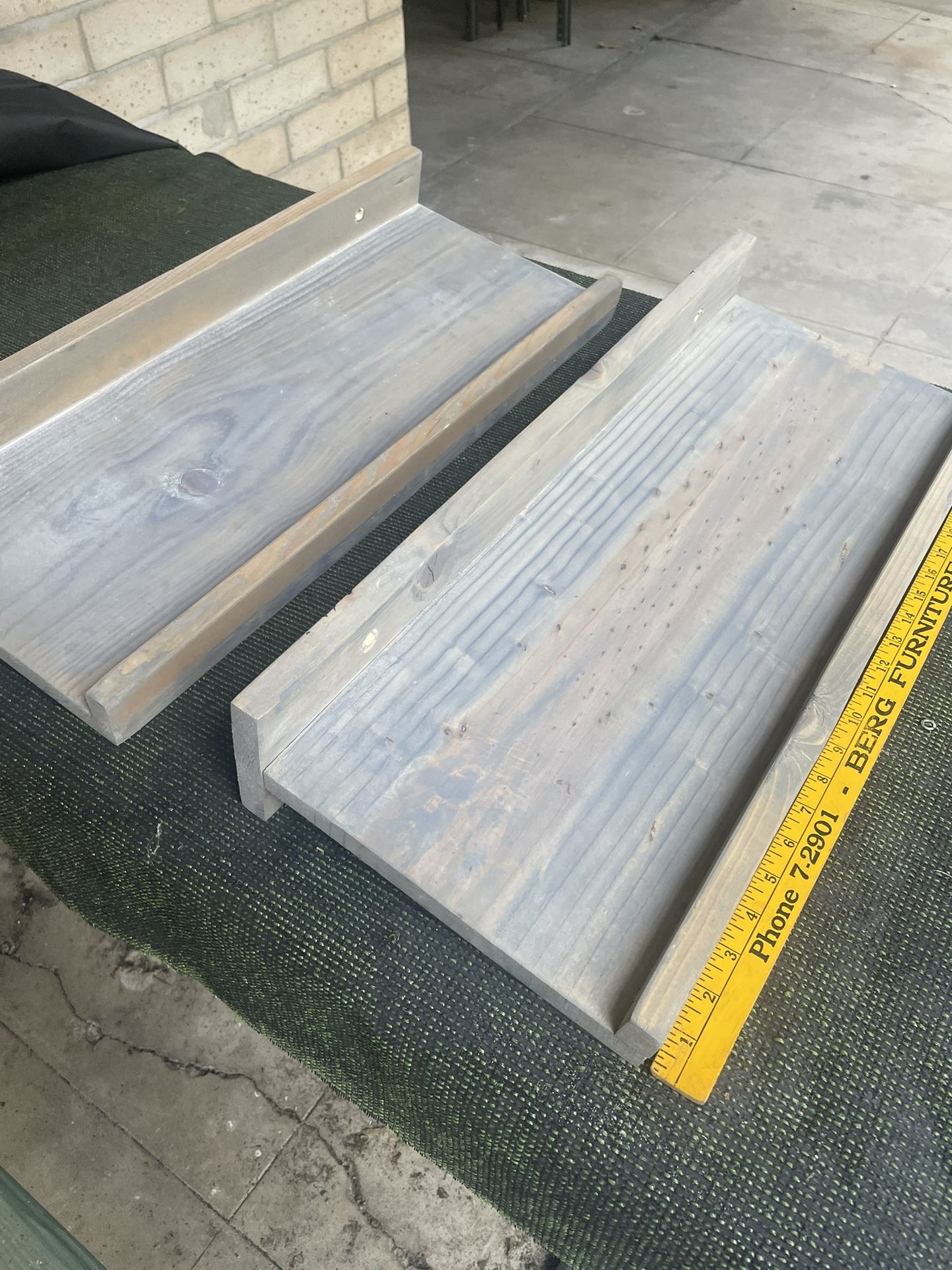 Shelves Floating Pair Wood 