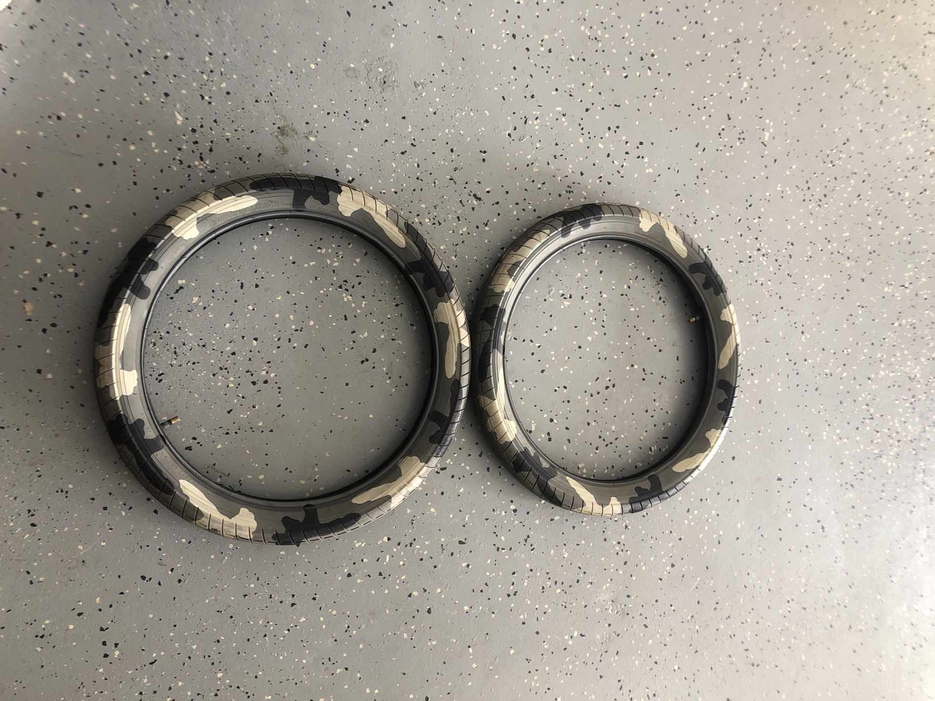 24” Black/white/gray Camo BMX Bike Tires