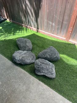 Large decorative lava rocks